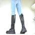 PUNK GOTHIC DAMEN SCHUHE STIEFEL I PLATEAU BIKER BOOTS